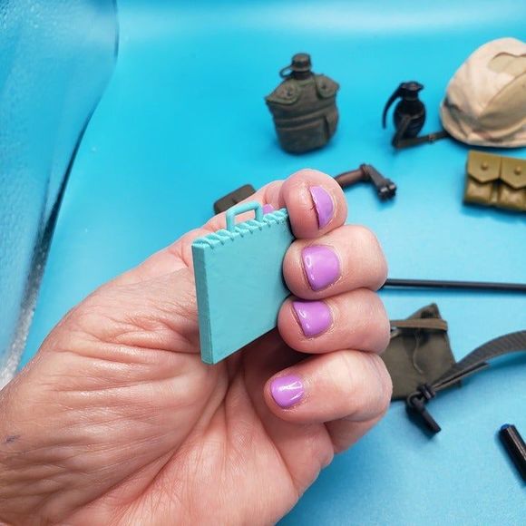 Lot of GI Joe Army Doll Accessories Weapons Helmet Canteen Battle Gear - Picture 10 of 12